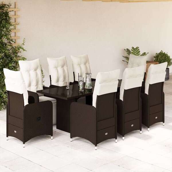 VidaXL Polyrattan Kerti Bútor - 8 Személyes Bisztró