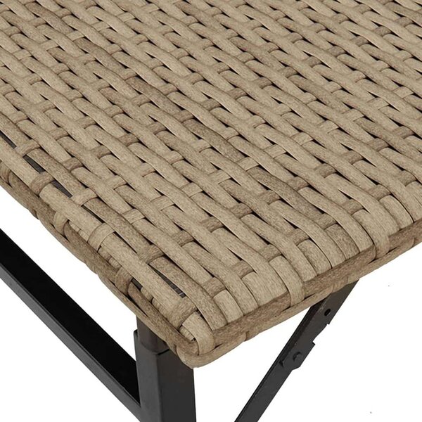 VidaXL Összecsukható Kerti Étkezőgarnitúra - 5 részes, Bézs Polyrattan