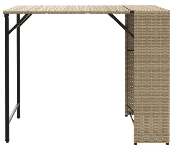 VidaXL Összecsukható Kerti Étkezőgarnitúra - 5 részes, Bézs Polyrattan