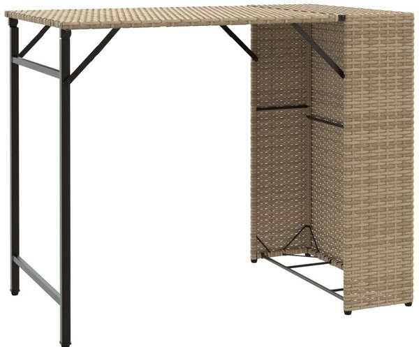 VidaXL Összecsukható Kerti Étkezőgarnitúra - 5 részes, Bézs Polyrattan