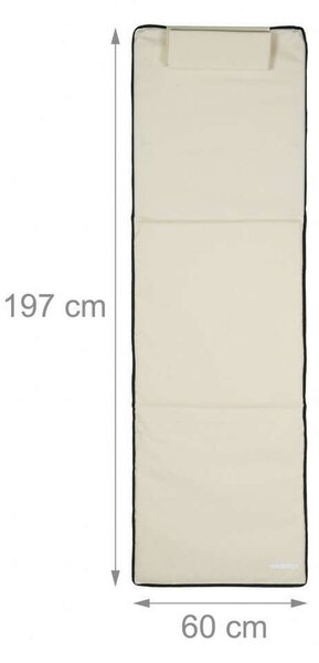 Napozóágy Napernyővel - Bézs - 197cm