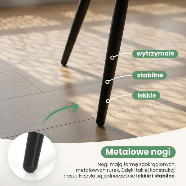AKORD VELTO Kárpitozott Szék Fekete Bársony Rombusz Steppelt Fekete Lábak 6 db
