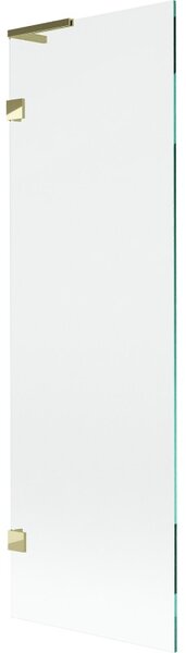 Mexen, Mexen Lunar L 1 szárnyú kádparaván 60 x 150 cm, átlátszó, arany - 897L-060-000-50-00