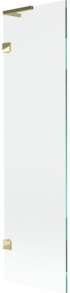 Mexen, Mexen Lunar L 1 szárnyú kádparaván 50 x 150 cm, átlátszó, arany - 897L-050-000-50-00