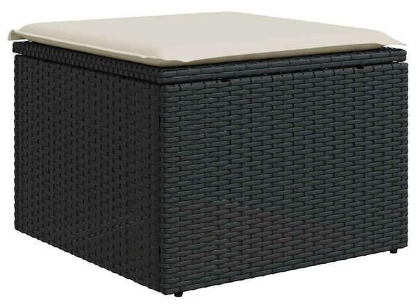 VidaXL Polyrattan Kerti Ülőgarnitúra - 9 részes - Fekete