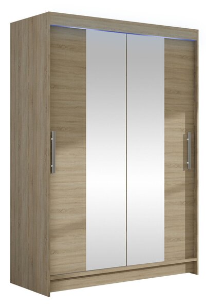 Gardróbszekrény Closico Pacron II, Laminált forgácslap, 200x120x58cm, Sonoma tölgy