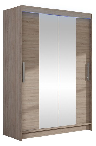 Gardróbszekrény Closico Pacron II, Laminált forgácslap, 200x120x58cm, Triufel tölgy