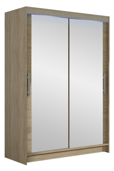 Gardróbszekrény Closico Pacron VII, Laminált forgácslap, 200x120x58cm, Sonoma tölgy