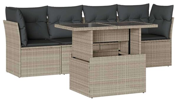 VidaXL Polyrattan Kerti Ülőgarnitúra - 5 részes