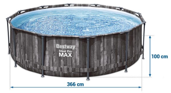 Bestway 366 x 100 cm 18in1 kerti keret medence 5614x