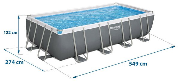 Bestway Keretes kerti medence 549 x 274 x 122 cm 17 az 1-ben 56465