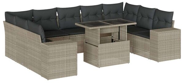VidaXL Polyrattan Kerti Ülőgarnitúra - 10 részes