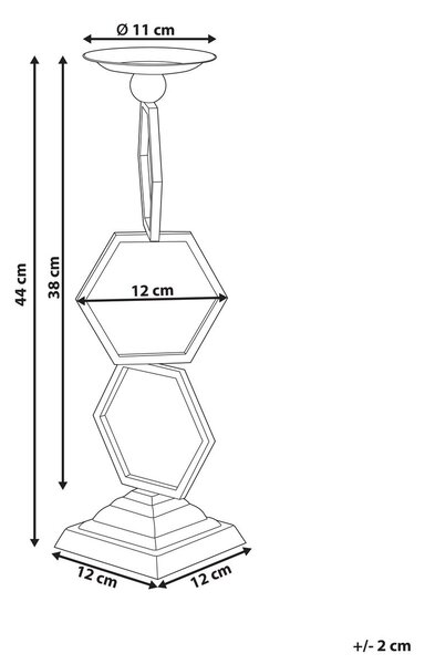Gyertyatartó ARDEE Fém 44 cm Arany