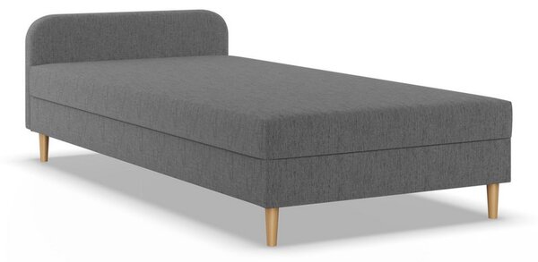 Kárpitozott CASPE ágy fejtámlával 80x200 cm rugós matraccal