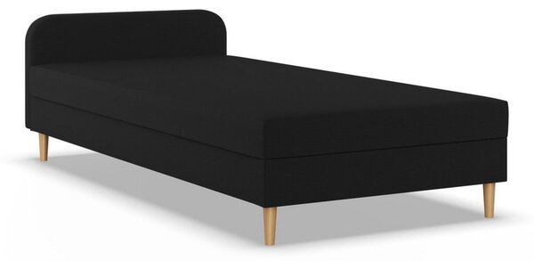Kárpitozott CASPE ágy fejtámlával 80x200 cm rugós matraccal