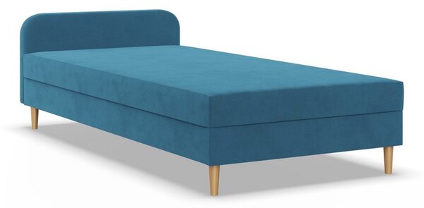 Kárpitozott CASPE ágy fejtámlával 80x200 cm rugós matraccal