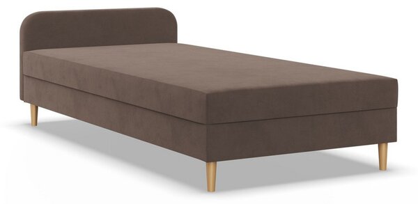 Kárpitozott CASPE ágy fejtámlával 80x200 cm rugós matraccal