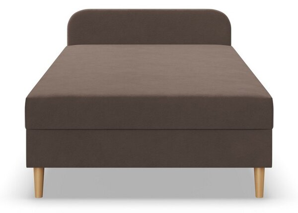 Kárpitozott CASPE ágy fejtámlával 80x200 cm rugós matraccal