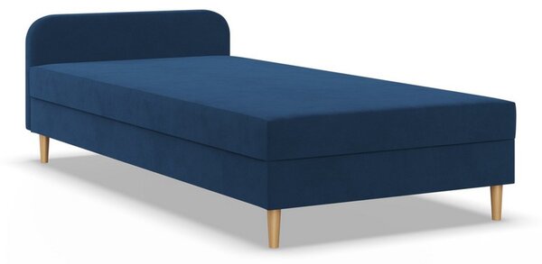 Kárpitozott CASPE ágy fejtámlával 80x200 cm rugós matraccal