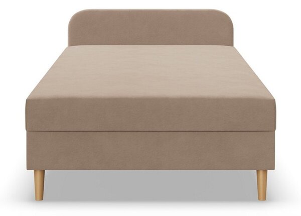 Kárpitozott CASPE ágy fejtámlával 80x200 cm rugós matraccal
