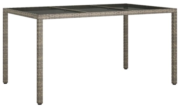 VidaXL 5 részes szürke polyrattan kerti étkezőgarnitúra párnával