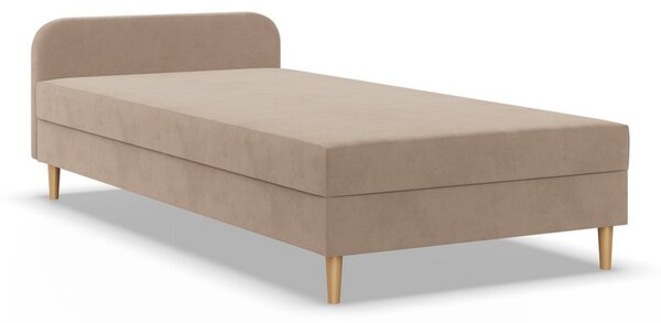 Kárpitozott CASPE ágy fejtámlával 80x200 cm rugós matraccal