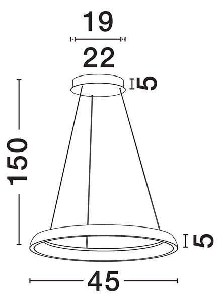 Ovia LED egyágú függesztett lámpa
