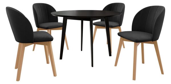 Étkezőgarnitúra Racine 136, 75cm, Bükkfa