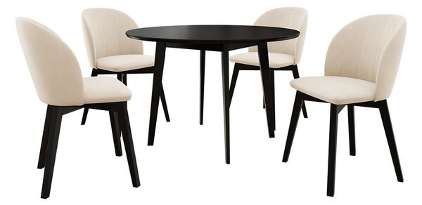 Étkezőgarnitúra Racine 136, 75cm, Bükkfa