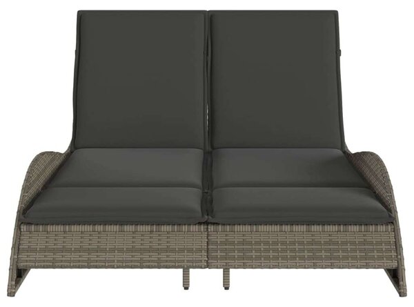 VidaXL Dupla Napozóágy - 114x205x73 cm, Polyrattan