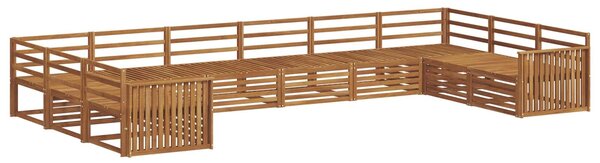 VidaXL Ülőgarnitúrák 10 pcs Természetes Tömör Akácfa
