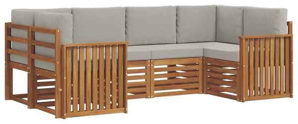 VidaXL Szegmentált kanapé szett 6 pcs Természetes és Világosszürke
