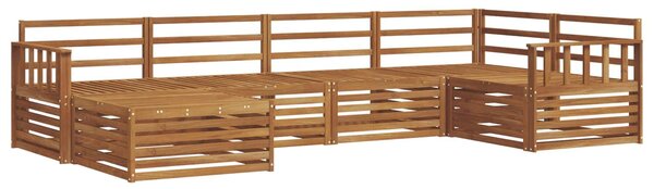 VidaXL Kültéri kanapé szett 6 pcs Természetes Tömör Akácfa
