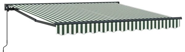 VidaXL Napellenző zöld és fehér 350 x 250 cm