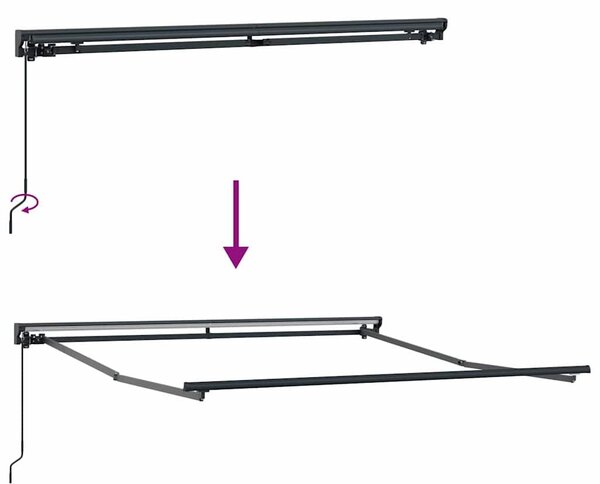 VidaXL Napellenző zöld és fehér 350 x 250 cm