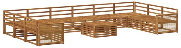 VidaXL Ülőgarnitúrák 11 pcs Tömör Akácfa