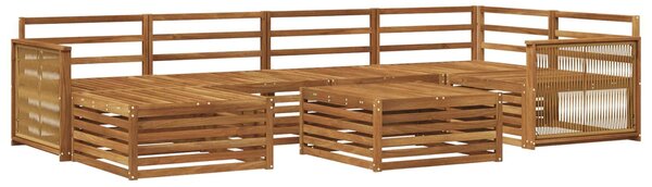 VidaXL Kültéri kanapé szett 7 pcs Természetes