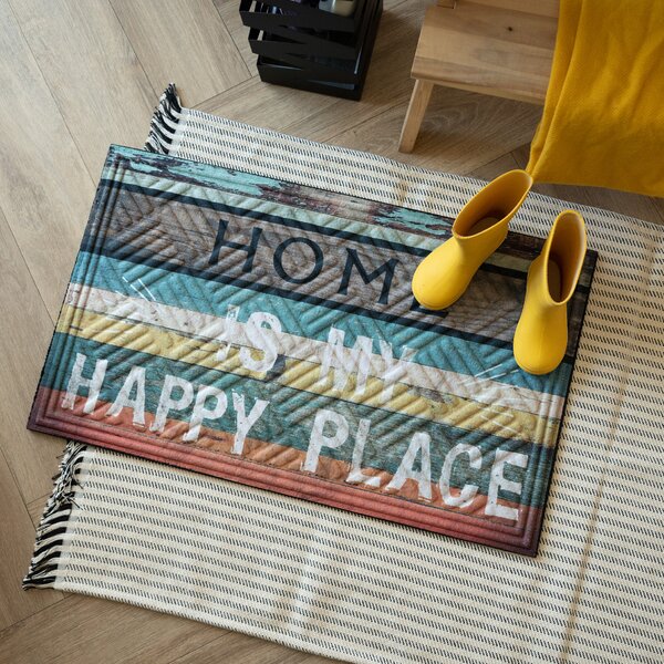 Multy home LIMA Happy Place lábtörlő 45 x 75 cm, nyomattal