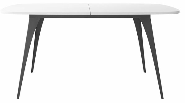 Asztal Oswego 131, 76x90cm, Fekete, Fehér