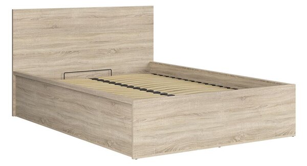 Franciaágy 140 cm Tetrix 8 (sonoma tölgy) (ágyráccsal) (tárolóhellyel)