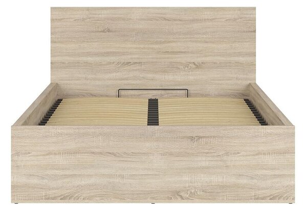 Franciaágy 140 cm Tetrix 8 (sonoma tölgy) (ágyráccsal) (tárolóhellyel)