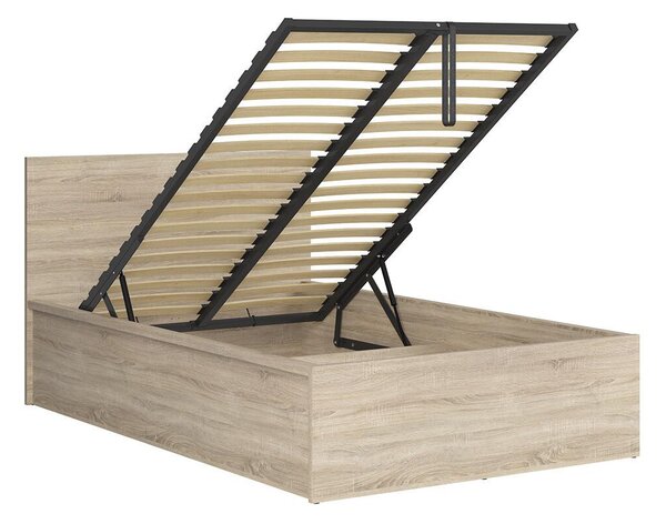 Egyszemélyes ágy 120 cm Tetrix 6 (sonoma tölgy) (ágyráccsal) (tárolóhellyel)