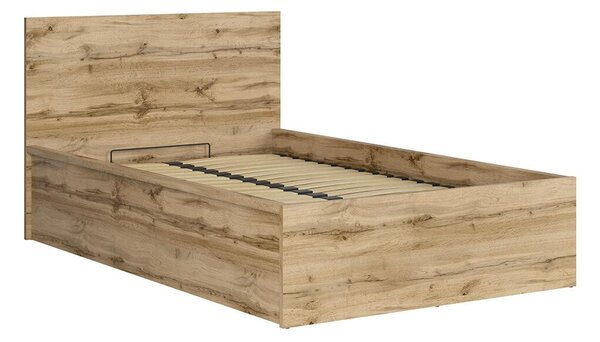 Egyszemélyes ágy 120 cm Tetrix 6 (wotan tölgy) (ágyráccsal) (tárolóhellyel)