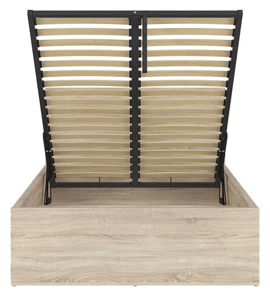 Egyszemélyes ágy 120 cm Tetrix 6 (sonoma tölgy) (ágyráccsal) (tárolóhellyel)