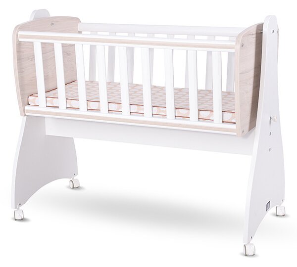 Lorelli First Dreams ringatható bölcső 105x55 - White / Light Oak New