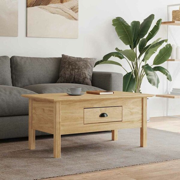 VidaXL Dohányzóasztal BODO Méz barna 100 x 55 x 45,8 cm Faanyag