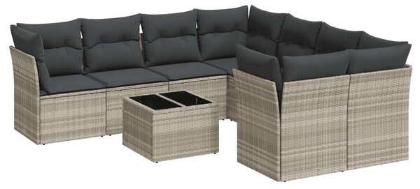 VidaXL Polyrattan Kerti Ülőgarnitúra - 9 részes szett