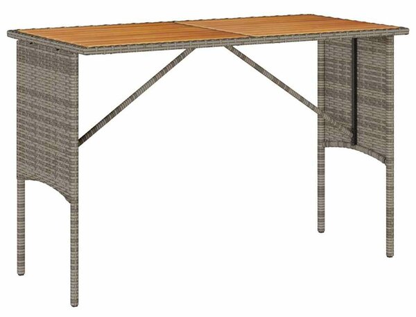 VidaXL 3 részes szürke polyrattan kerti étkezőgarnitúra párnával