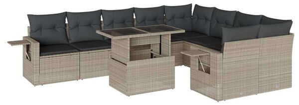 VidaXL Polyrattan Kerti Ülőgarnitúra - 10 részes szett