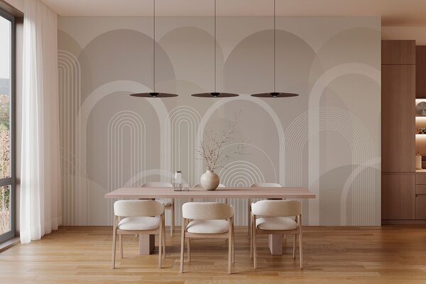 Fotótapéta Geometrikus ívek boho, Fotótapéta absztrakt, w02935v1 : Uwalls.hu
